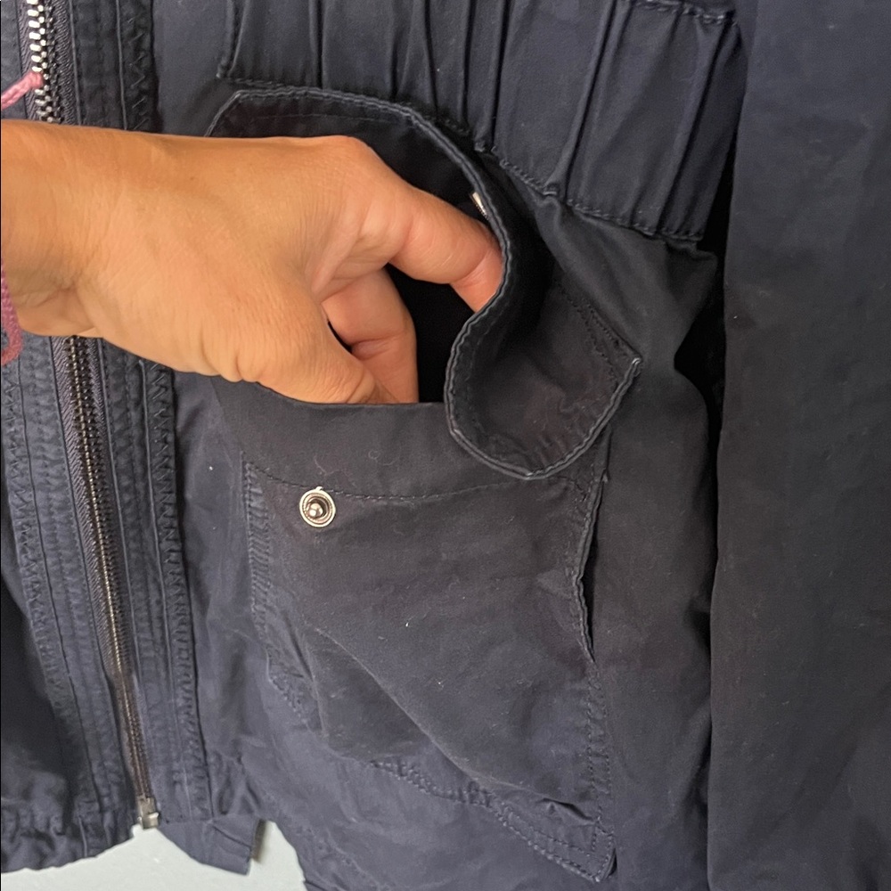 Laundry by Shelli Segal Navy Hooded Jacket Size Large - Picture 7 of 14